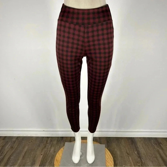 ❤️ Gap black and red square pull up pants size S - Picture 1 of 12